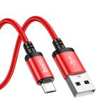 Cable Charger hoco X89 Micro - ខ្សែសាកក្រណាត់ ហូកូ X89 ក្បាល Micro