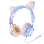 Headset Wire HOCO W36 Cat ear - កាស់ក្តោបត្រជៀក ហូកូ W36 Cat ear