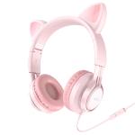 Headset Wire HOCO W36 Cat ear - កាស់ក្តោបត្រជៀក ហូកូ W36 Cat ear