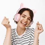 Headset Wire HOCO W36 Cat ear - កាស់ក្តោបត្រជៀក ហូកូ W36 Cat ear