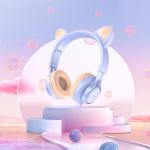 Headset Wire HOCO W36 Cat ear - កាស់ក្តោបត្រជៀក ហូកូ W36 Cat ear