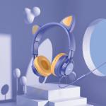 Headset Wire HOCO W36 Cat ear - កាស់ក្តោបត្រជៀក ហូកូ W36 Cat ear