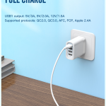 Power Charger QC/AFC/FCP XO L100​ 4USB No Cable - ឆ្នាំងសាក លឿន XO L100 4USB(QC/AFC/FCP) ដុំ