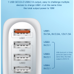 Power Charger QC/AFC/FCP XO L100​ 4USB No Cable - ឆ្នាំងសាក លឿន XO L100 4USB(QC/AFC/FCP) ដុំ
