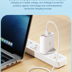 Power Charger QC/AFC/FCP XO L100​ 4USB No Cable - ឆ្នាំងសាក លឿន XO L100 4USB(QC/AFC/FCP) ដុំ