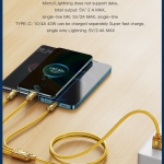 Cable Charger 3in1 XO NB216 3A - ខ្សែសាក 3in1 XO NB216 3A