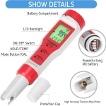 Water Quality Tester 4in1 pH/TDS/EC/Temp - ឧបករណ៍ ពិនិត្យទឹក​ pH/TDS/EC/Temp