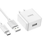 Power Charger Hoco C106 Leisure TypeC - ឆ្នាំងសាក​ ហូកូ C106 Leisure Type-C រុនមួយ