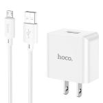 Power Charger hoco C106 set Micro - ឆ្នាំងសាក​ ហូកូ C106 ឈុតខ្សែ Micro