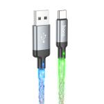 Cable Charger LED hoco U112 Type C 1m - ខ្សែសាក ភ្លើងពណ៌ ហូកូ​ U112 Type-C 1ម៉ែត