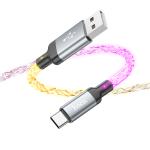Cable Charger LED hoco U112 Type C 1m - ខ្សែសាក ភ្លើងពណ៌ ហូកូ​ U112 Type-C 1ម៉ែត