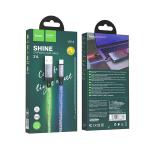 Cable Charger LED hoco U112 Type C 1m - ខ្សែសាក ភ្លើងពណ៌ ហូកូ​ U112 Type-C 1ម៉ែត
