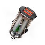 Power Car Charger XO CC49 transparent 2.4A Adapter - ឆ្នាំងសាកក្នុងឡាន អ៊ិចអូ XO CC49 2.4A ថ្លា
