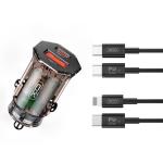 Power Car Charger PD/AFC/FCP/SCP/BC1.2/DCP XO CC50 Adapter - ឆ្នាំងសាកក្នុងឡាន អ៊ិចអូ XO CC50 PD+AFC+FCP+SCP+BC1.2+DCP