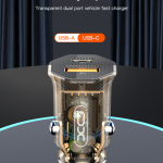Power Car Charger PD/AFC/FCP/SCP/BC1.2/DCP XO CC50 Adapter - ឆ្នាំងសាកក្នុងឡាន អ៊ិចអូ XO CC50 PD+AFC+FCP+SCP+BC1.2+DCP