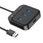 HUB Converter USB to USB3.0*4 hoco HB31 1.2m - ដុំបំបែក USB ហូកូ HB31(USB to USB3.0*4)1.2ម៉ែត