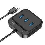 HUB Converter USB to USB3.0*4 hoco HB31 1.2m - ដុំបំបែក USB ហូកូ HB31(USB to USB3.0*4)1.2ម៉ែត