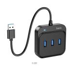 HUB Converter USB to USB3.0*4 hoco HB31 1.2m - ដុំបំបែក USB ហូកូ HB31(USB to USB3.0*4)1.2ម៉ែត