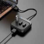 HUB Converter USB to USB3.0*4 hoco HB31 1.2m - ដុំបំបែក USB ហូកូ HB31(USB to USB3.0*4)1.2ម៉ែត