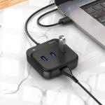 HUB Converter USB to USB3.0*4 hoco HB31 1.2m - ដុំបំបែក USB ហូកូ HB31(USB to USB3.0*4)1.2ម៉ែត
