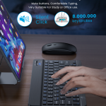 Keyboard+Mouse bluetooth iPad - ក្តាចុច ប៊្លូធូស iPad
