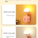Power Strip Lamp night 3Socket 2USB+Remote A6 - ព្រីភ្លើង អំពូលរាត្រី 3រុន+2រុនសាកថ្ម មានតេឡេ A6