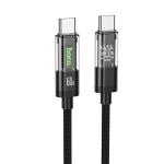 Cable Charger Transparent hoco U116 TypeC to TypeC 60W - ខ្សែសាក ហូកូ​ U116 ថ្លា Type-C to Type-C iPhone 1.2m