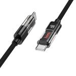 Cable Charger Transparent hoco U116 TypeC to TypeC 60W - ខ្សែសាក ហូកូ​ U116 ថ្លា Type-C to Type-C iPhone 1.2m