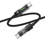 Cable Charger Transparent hoco U116 TypeC to TypeC 60W - ខ្សែសាក ហូកូ​ U116 ថ្លា Type-C to Type-C iPhone 1.2m