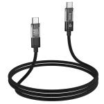 Cable Charger Transparent hoco U116 TypeC to TypeC 60W - ខ្សែសាក ហូកូ​ U116 ថ្លា Type-C to Type-C iPhone 1.2m
