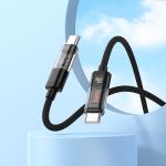 Cable Charger Transparent hoco U116 TypeC to TypeC 60W - ខ្សែសាក ហូកូ​ U116 ថ្លា Type-C to Type-C iPhone 1.2m