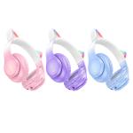 Headset Wire HOCO W42 Cat ears - កាស់ក្តោបត្រជៀក ហូកូ W42 ត្រជៀកឆ្មា