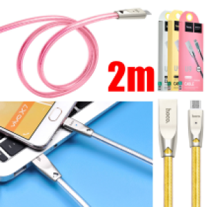 Cable Charger hoco U09 Micro 2m - ខ្សែសាកជ័រថ្លា ហូកូ U9 ម៉ាយក្រូ 2ម៉ែត