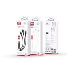 Cable Charger 3in1 XO NB230 2.4A - ខ្សែសាក 3in1 XO NB230 2.4A