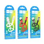 Cable Charger hoco X85 iPhone - ខ្សែសាកជ័រទន់ ហូកូ X85 អាយហ្វូន