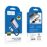 Converter TypeC to VGA hoco UA21 - ដុំបំបែក ហូកូ UA21(Type-C to VGA)