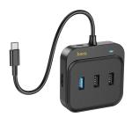 Converter TypeC to (HDTV+SD/TF+USB+PD) hoco HB38 7in1 - ដុំបំបែក USB ហូកូ HB38(HDTV+SD/TF+USB+PD) 7n1