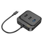Converter TypeC to (HDTV+SD/TF+USB+PD) hoco HB38 7in1 - ដុំបំបែក USB ហូកូ HB38(HDTV+SD/TF+USB+PD) 7n1