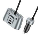 Power Car Charger 2cigarette Z51 147W(2C3A) 2in1 - ឆ្នាំងសាកក្នុងឡាន រុន 2 និង រុនសាកថ្ម Z51 147W(2C3A) 2-in-1