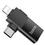 Converter OTG iPhone/Type-C to USB 2in1 hoco UA17 - ឌុយបំឡែង OTG iPhone/Type-C ទៅ USB 2in1 hoco UA17