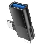 Converter OTG iPhone/Type-C to USB 2in1 hoco UA17 - ឌុយបំឡែង OTG iPhone/Type-C ទៅ USB 2in1 hoco UA17