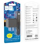Power Charger hoco CS11 2.1A set Micro - ឆ្នាំងសាក​ ហូកូ CS11 រុនសាកមួយ 2.1A ឈុត Micro