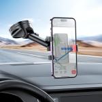 Holder Car hoco H22 automatic clamping - ជើងចាប់ទូរសព្ទ័ ជាប់កញ្ចក់ឡាន ហូកូ​ H22 ផ្ដេកនិងបញ្ឈរ