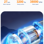 Car Vacuum mini XO CZ007 rechargeable - ម៉ាស៊ីនប៉ូមធូលី យួដៃ XO CZ007 ប្រើថ្ម