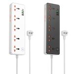 Power Strip  hoco AC14 5socket 3USB 1Type-C: 30W(PD/QC/FCP/AFC) - ព្រីភ្លើង hoco AC14 5រុនភ្លើង 3USB 1TypeCType-C: 30W(PD/QC/FCP/AFC)