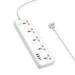 Power Strip  hoco AC14 5socket 3USB 1Type-C: 30W(PD/QC/FCP/AFC) - ព្រីភ្លើង hoco AC14 5រុនភ្លើង 3USB 1TypeCType-C: 30W(PD/QC/FCP/AFC)