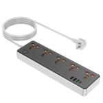 Power Strip  hoco AC14 5socket 3USB 1Type-C: 30W(PD/QC/FCP/AFC) - ព្រីភ្លើង hoco AC14 5រុនភ្លើង 3USB 1TypeCType-C: 30W(PD/QC/FCP/AFC)