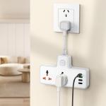 Power Strip  hoco AC12 2socket 3USB 1Type-C: 30W(PD/QC/FCP/AFC) - ព្រីភ្លើង hoco AC12 2រុនភ្លើង 3USB 1TypeCType-C: 30W(PD/QC/FCP/AFC)