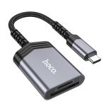 Converter Type-C to card reader 2in1 hoco UA25 - ឌុយបំឡែង Type C ទៅ  card reader hoco UA25