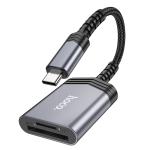 Converter Type-C to card reader 2in1 hoco UA25 - ឌុយបំឡែង Type C ទៅ  card reader hoco UA25